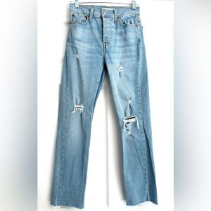 Levi’s Wedgie Straight Distressed Light Blue Women's Jeans